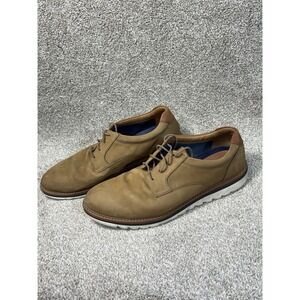 Johnston And Murphy's Men's 14 M Tan Nubuck Oxford Dress Shoes True Foam Comfort